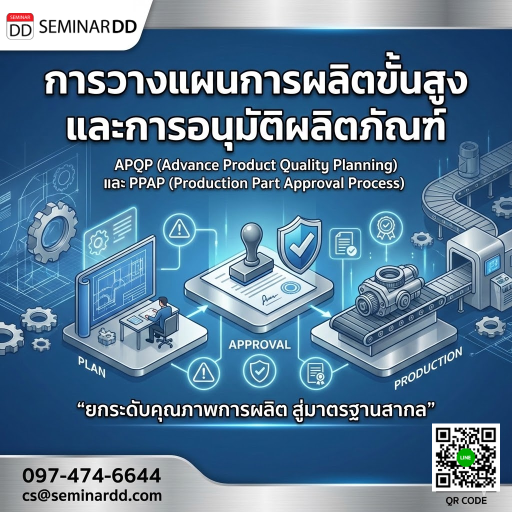 การวางแผนการผลิตขั้นสูง และการอนุมัติผลิตภัณฑ์ Advance Product Quality Planning (APQP) และการอนุมัติกระบวนการผลิต (Production Part Approved Process)