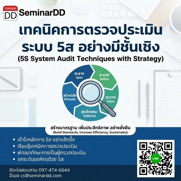 เทคนิคการตรวจประเมิน ระบบ 5ส อย่างมีชั้นเชิง