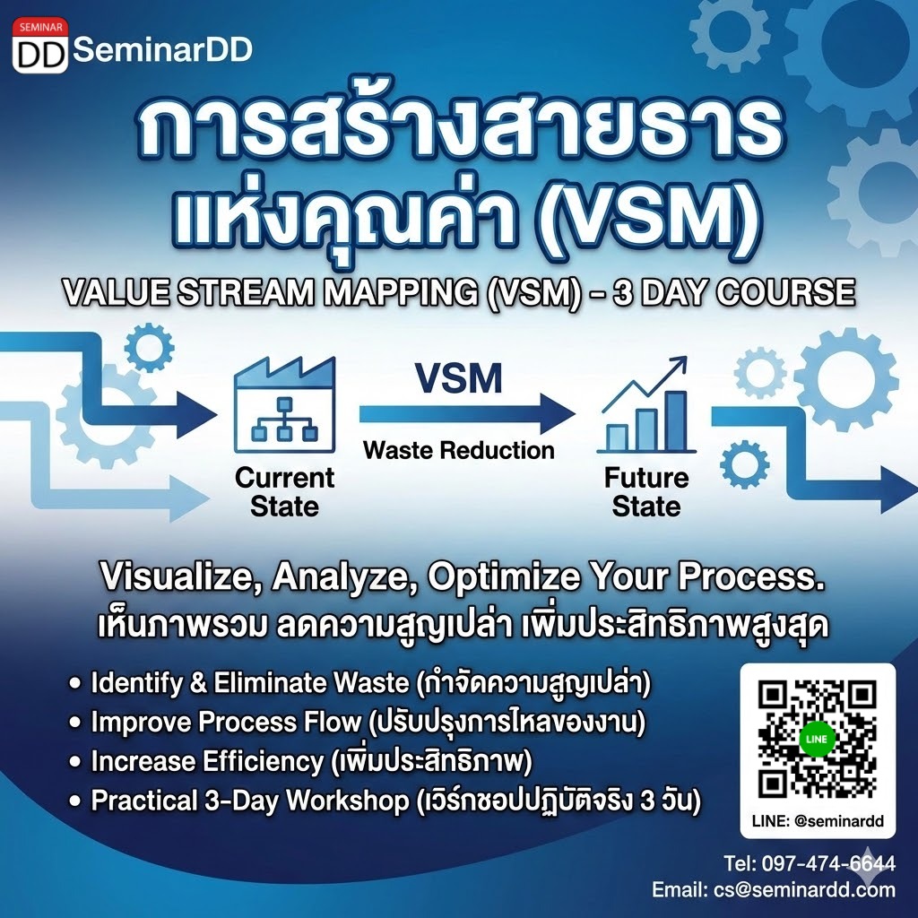 การสร้างสายธารแห่งคุณค่า (VSM: Value Stream Mapping)