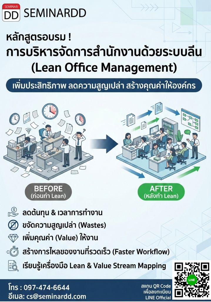 การบริหารจัดการสำนักงานด้วยระบบลีน (Lean Office Management)