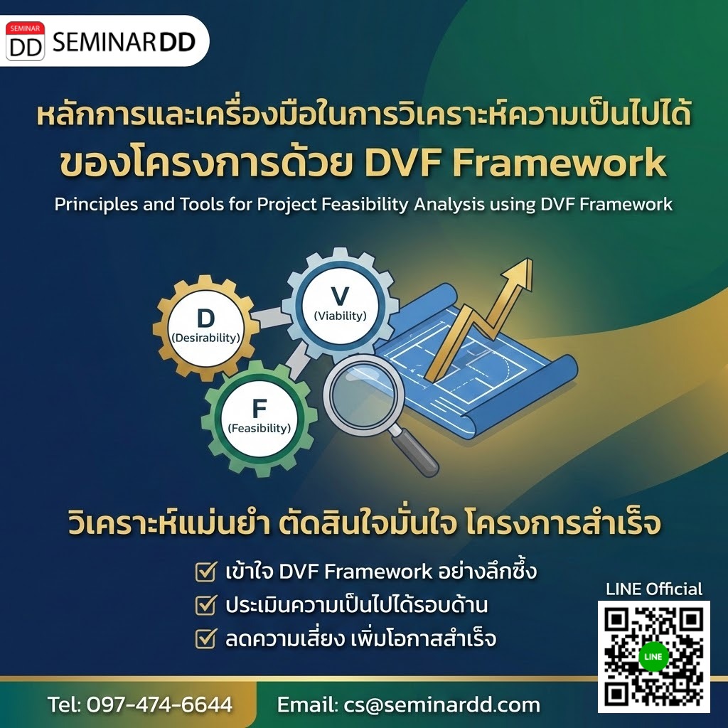 หลักการและเครื่องมือในการวิเคราะห์ความเป็นไปได้ ของโครงการด้วย DVF Framework