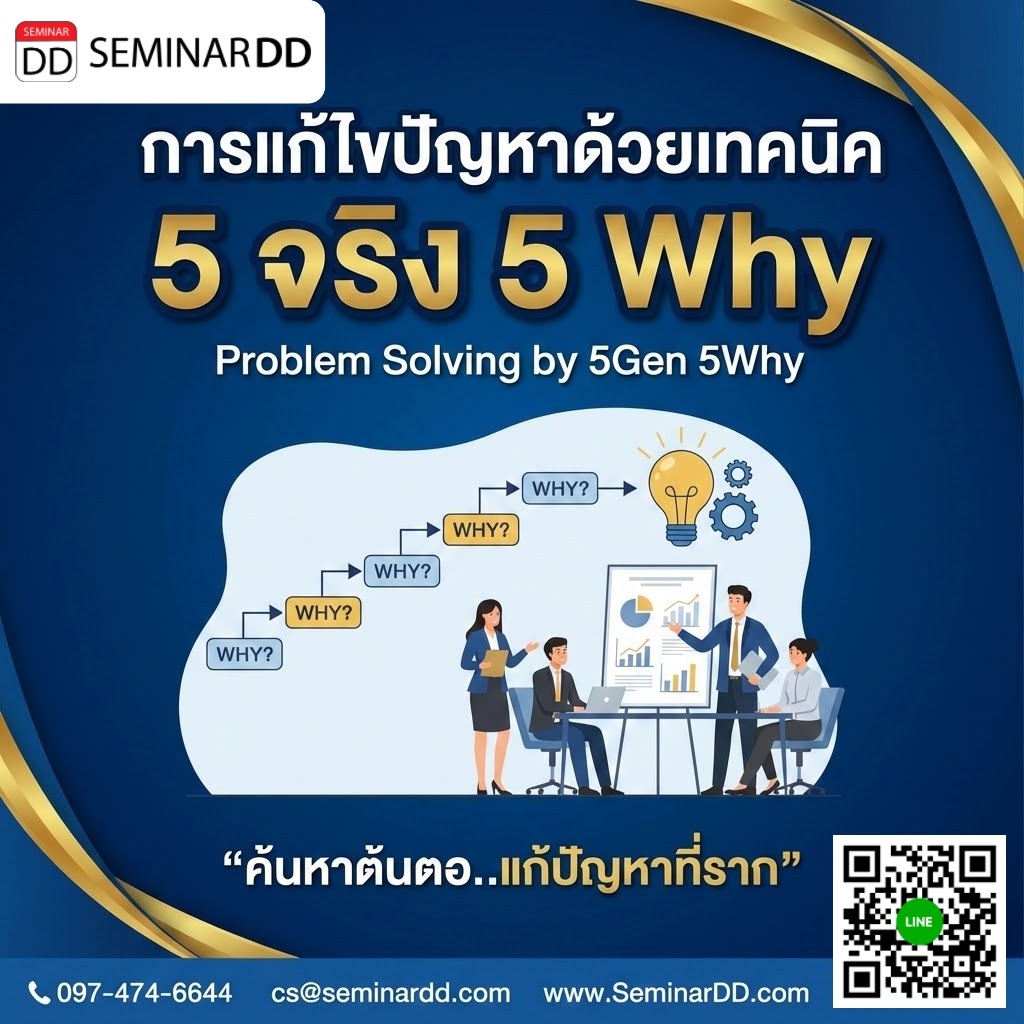การแก้ไขปัญหาด้วยเทคนิค 5 จริง 5 Why (Problem Solving by 5Gen 5Why)