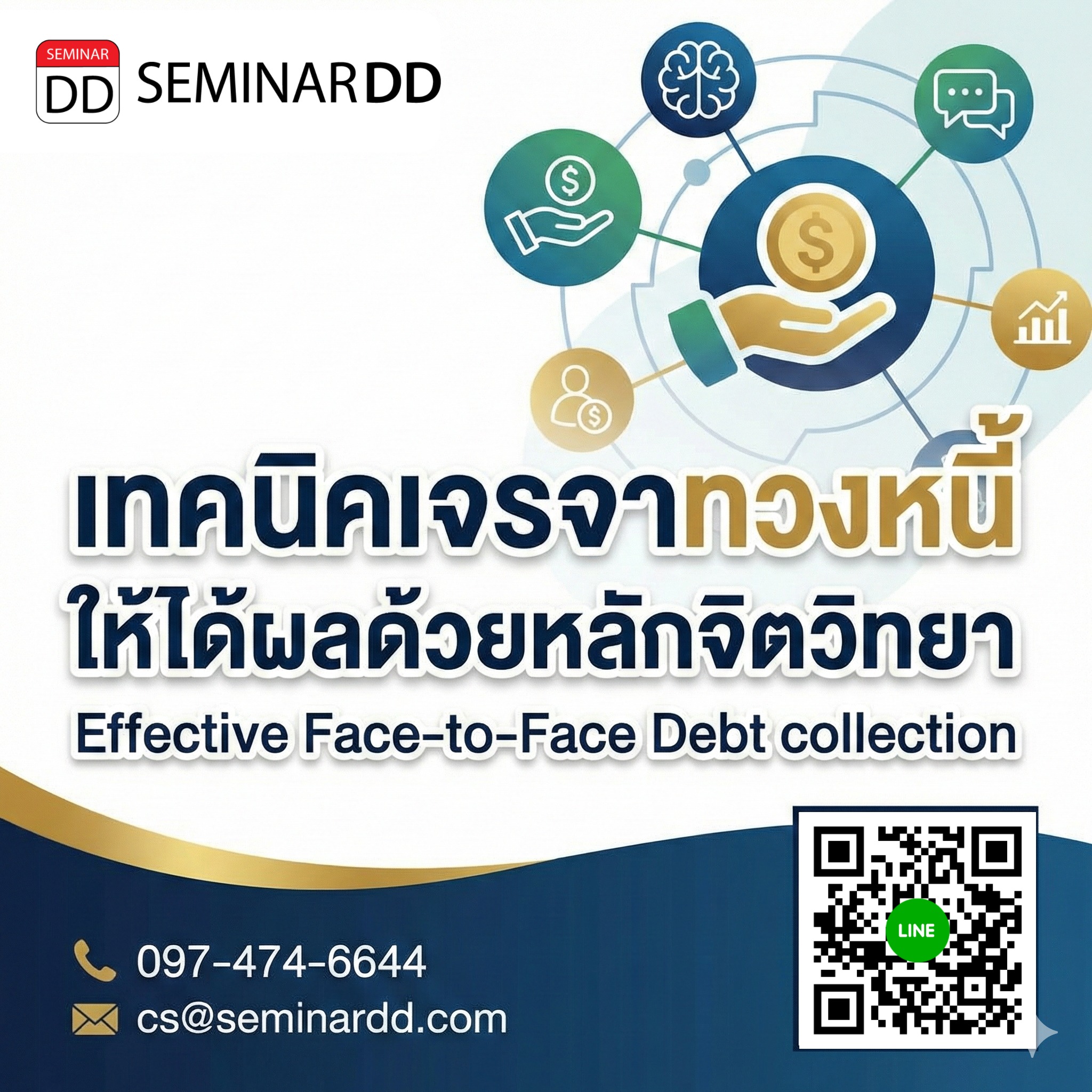 เทคนิคเจรจาทวงหนี้ให้ได้ผลด้วยหลักจิตวิทยา (Effective Face-to-Face Debt collection)