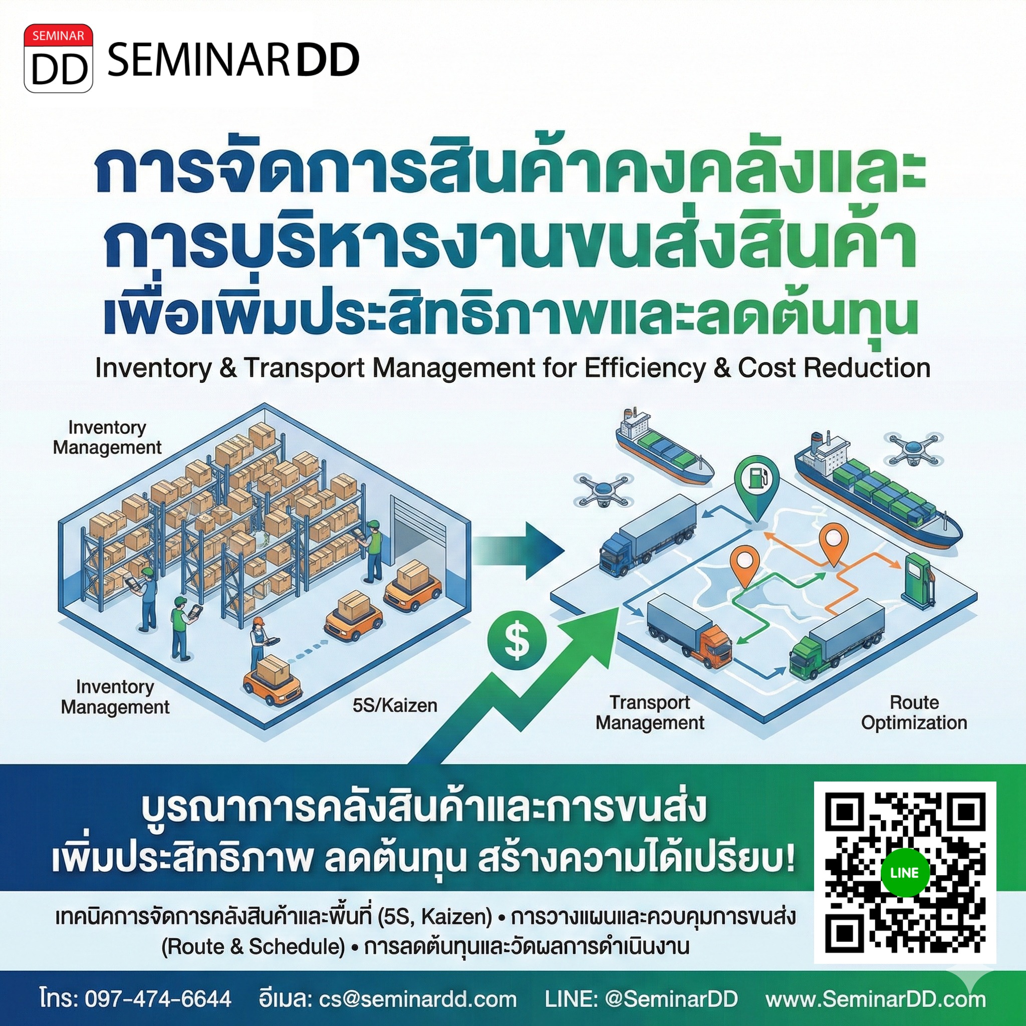 การจัดการสินค้าคงคลังและ การบริหารงานขนส่งสินค้าเพื่อเพิ่มประสิทธิภาพและลดต้นทุน