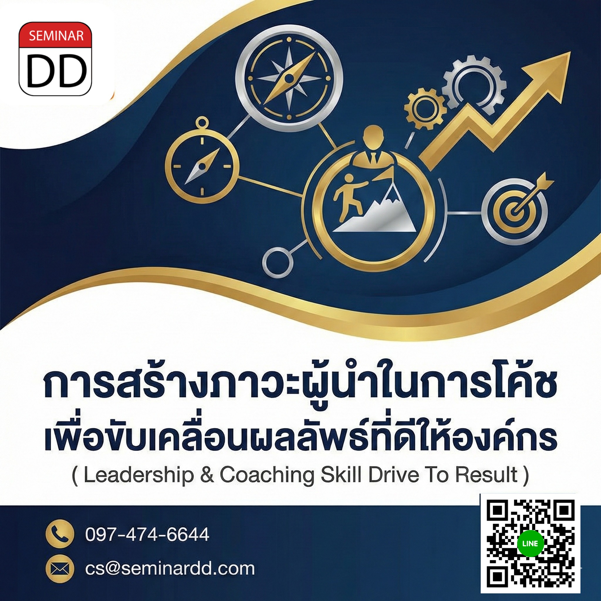 การสร้างภาวะผู้นำในการโค้ชเพื่อขับเคลื่อนผลลัพธ์ที่ดีให้องค์กร (Leadership &Coaching Skill Drive To Result)