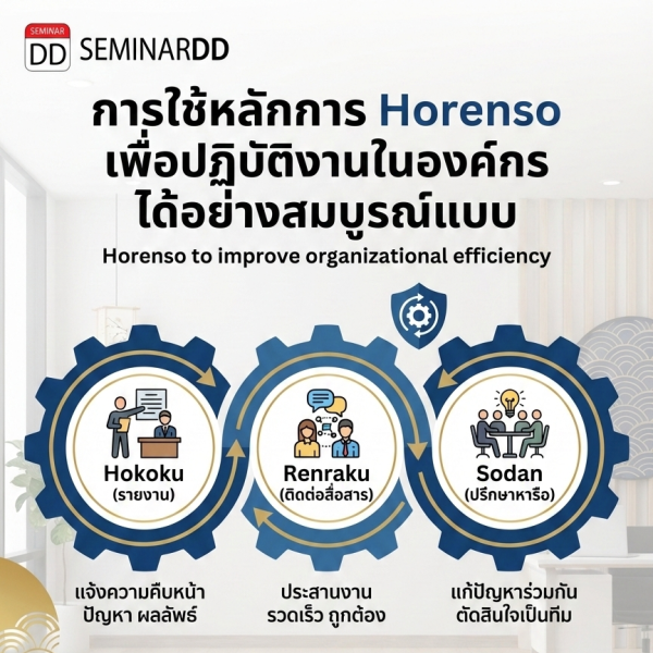 การใช้หลักการ Horenso เพื่อปฏิบัติงานในองค์กร ได้อย่างสมบูรณ์แบบ (Horenso to improve organizational efficiency)