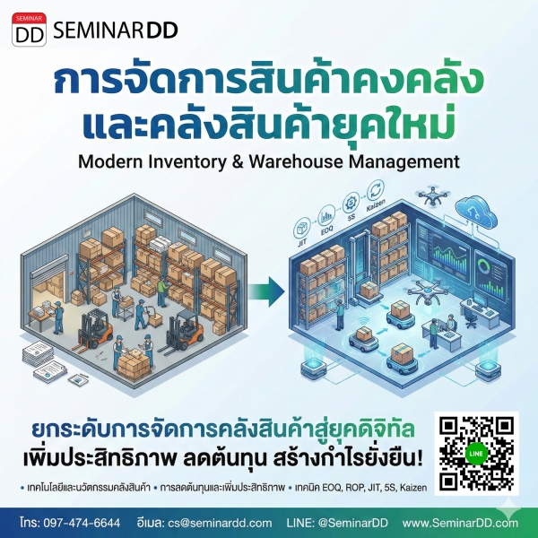 การจัดการสินค้าคงคลังและคลังสินค้ายุคใหม่ (Modern Inventory & Warehouse Management)