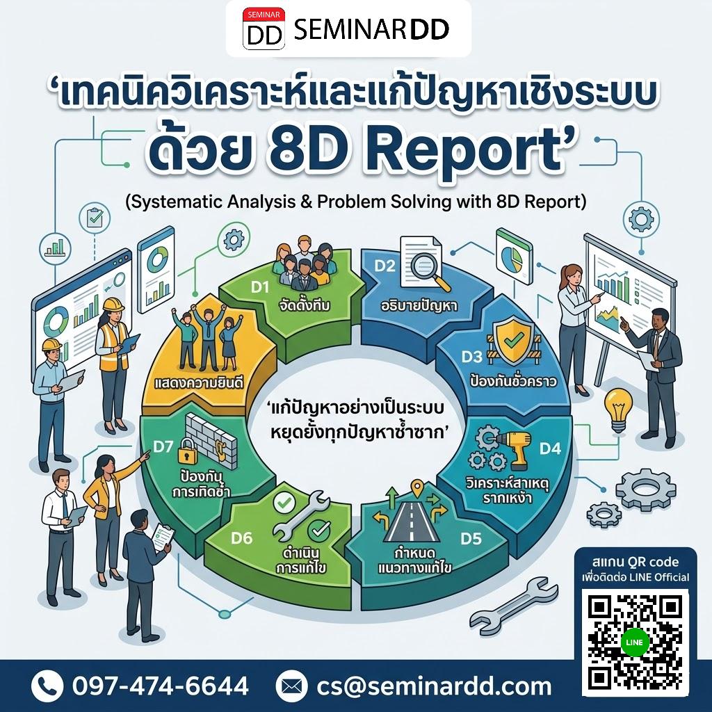เทคนิควิเคราะห์และแก้ปัญหาเชิงระบบ ด้วย 8D Report