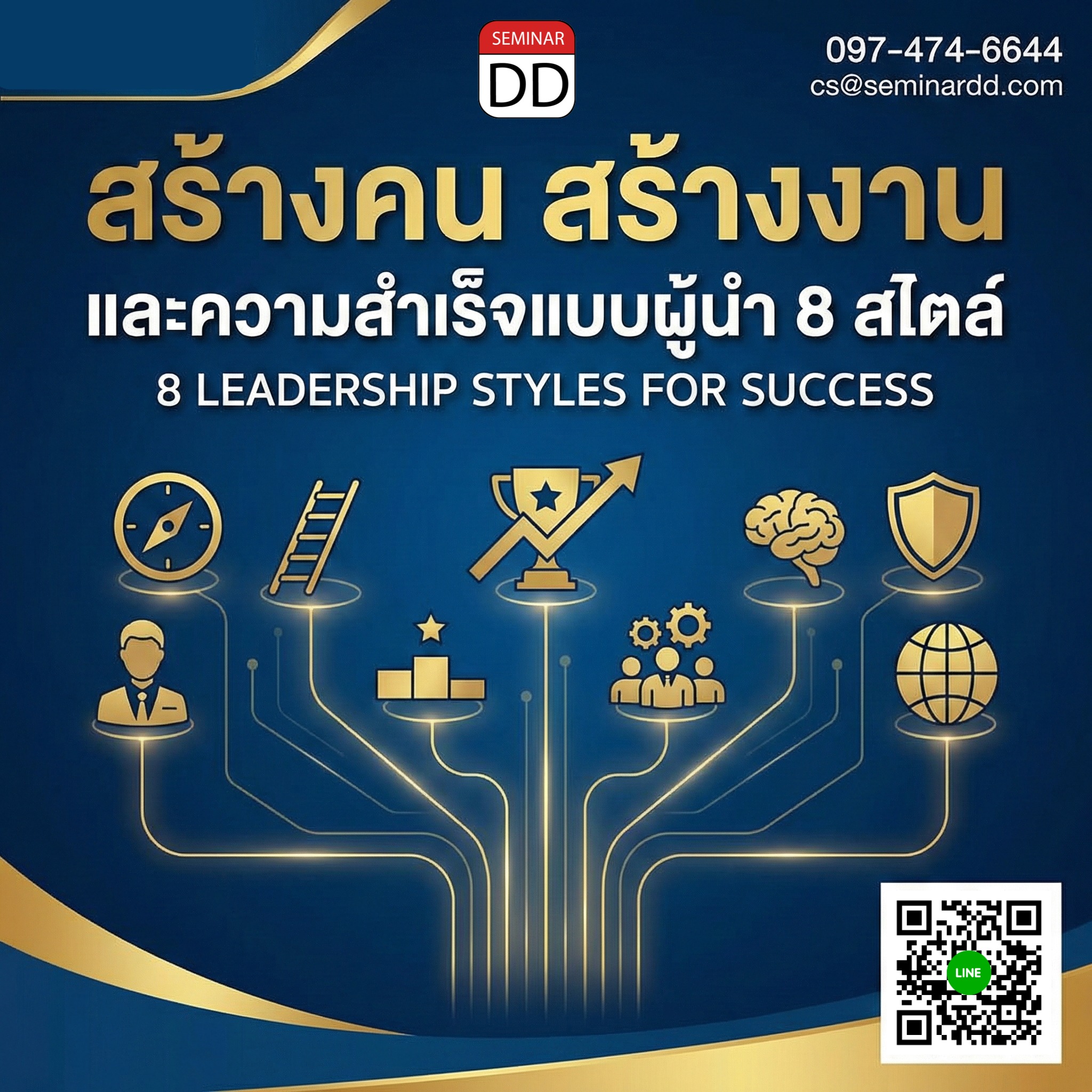 สร้างคน สร้างงาน และความสำเร็จแบบผู้นำ 8 สไตล์ (8 LEADERSHIP STYLES FOR SUCCESS)