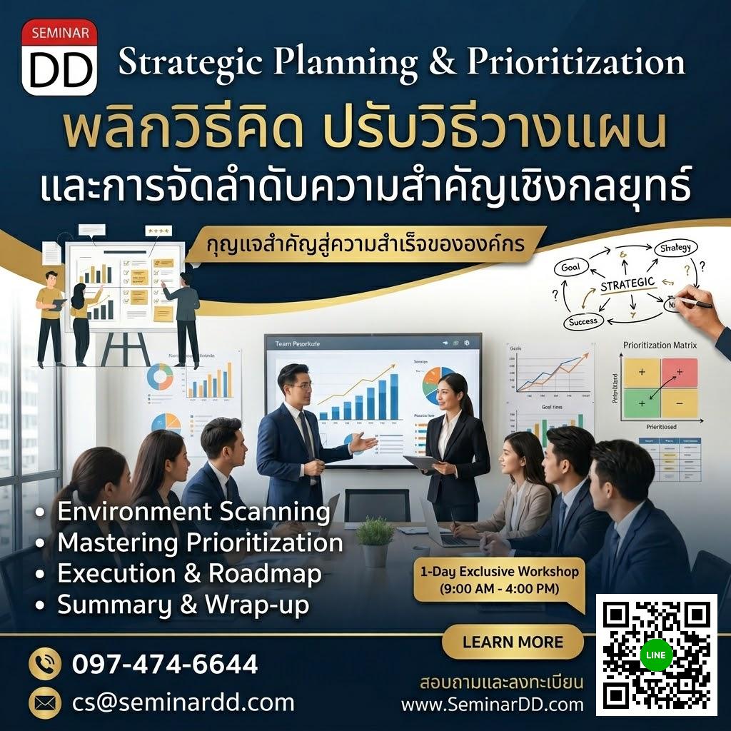 Strategic Planning & Prioritization (พลิกวิธีคิด ปรับวิธีวางแผน และการจัดลำดับความสำคัญเชิงกลยุทธ์)
