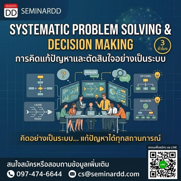 Systematic Problem Solving & Decision Making (การคิดแก้ปัญหาและตัดสินใจอย่างเป็นระบบ)