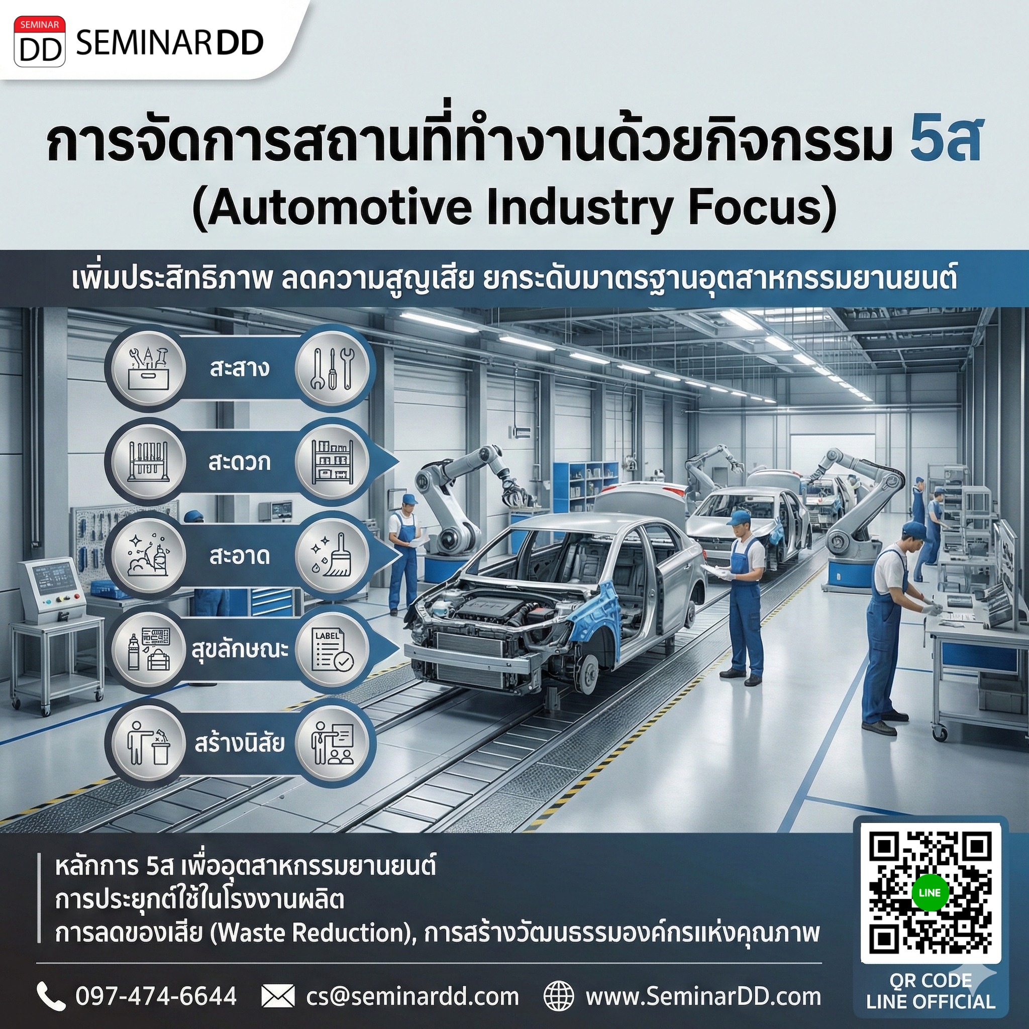 การจัดการสถานที่ทำงานด้วยกิจกรรม 5ส (Automotive Industry Focus)