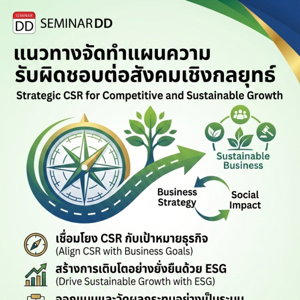 แนวทางจัดทำแผนความรับผิดชอบต่อสังคมเชิงกลยุทธ์ (Strategic CSR for Competitive and Sustainable Growth)