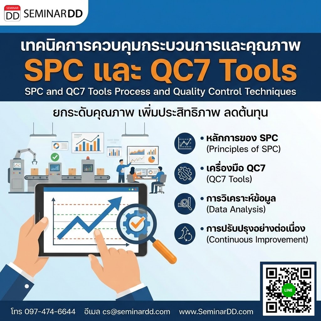 เทคนิคการควบคุมกระบวนการและคุณภาพ SPC และ QC7 Tools