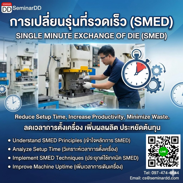 การเปลี่ยนรุ่นที่รวดเร็ว  (SMED: Single Minute Exchange of Die)