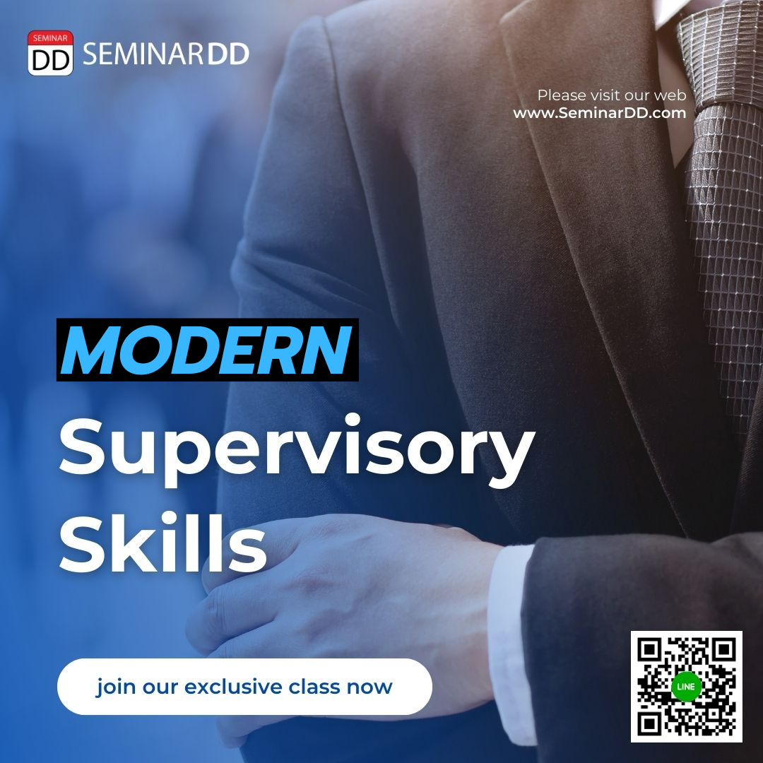 หลักสูตร การพัฒนาทักษะผู้นำสมัยใหม่  Modern Supervisory Skills อบรมในรูปแบบ Online ผ่าน Zoom